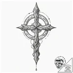 Victory (symbol), ink illustration for tattoo… – tattoo sketch (№1751881239_0, 07.07.2025 09:40) — tattoovalue.net
