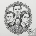 A graphic novel portrait of the main characte… – tattoo sketch (№1751882331_0, 07.07.2025 09:58) — tattoovalue.net