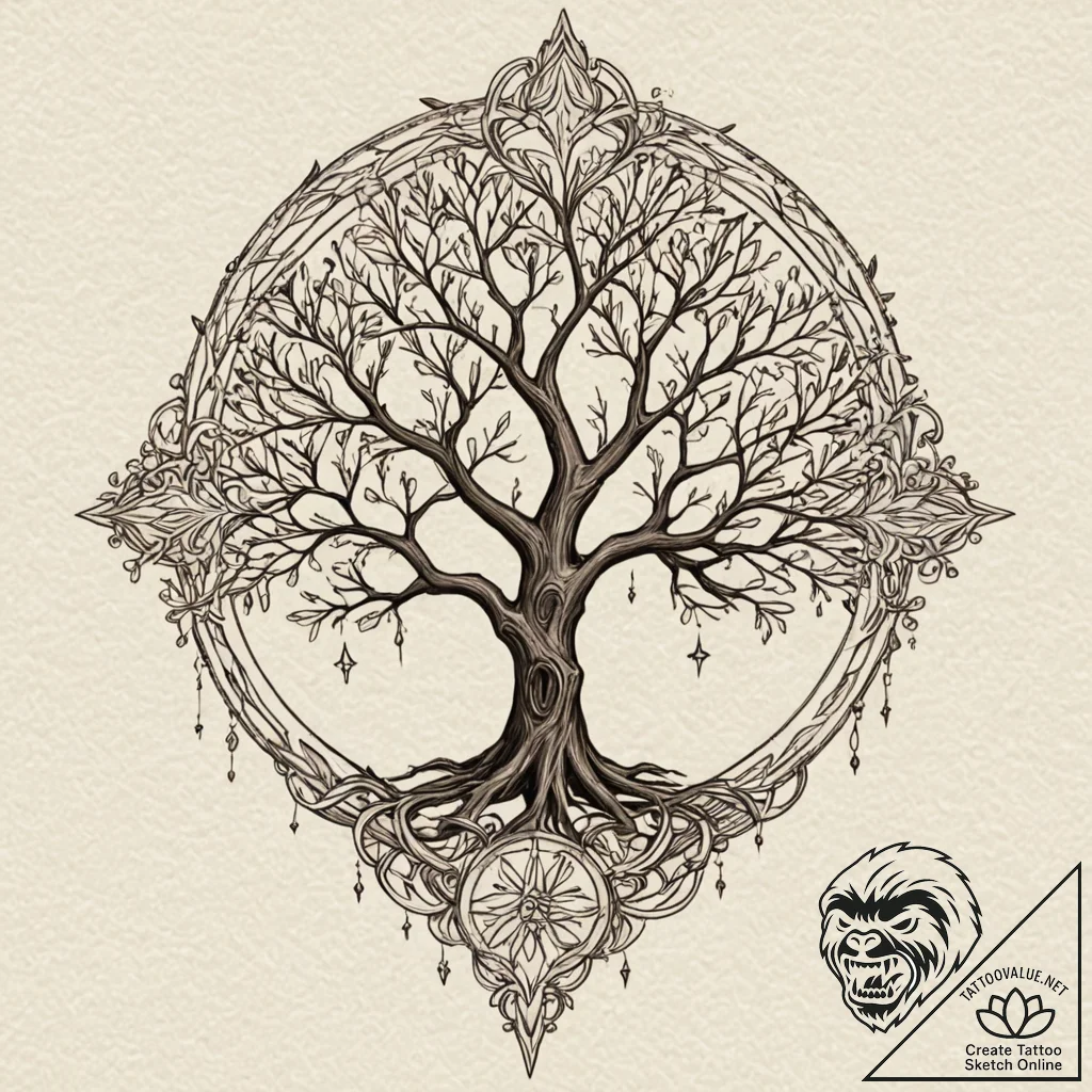 A beautiful linework tattoo sketch of the whi... - tattoo sketch (№1751882667_0, 07.07.2025 10:04) — tattoovalue.net