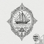 A qr code that links to a secret message, tat… – tattoo sketch (№1751883415_0, 07.07.2025 10:16) — tattoovalue.net