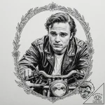 A neo-traditional tattoo of marlon brando fro… – tattoo sketch (№1751885154_0, 07.07.2025 10:45) — tattoovalue.net