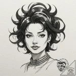 A neo-traditional tattoo of leela from futura… – tattoo sketch (№1751886163_0, 07.07.2025 11:02) — tattoovalue.net