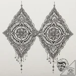 Tanjiro’s hanafuda earrings from demon slayer… – tattoo sketch (№1751886922_0, 07.07.2025 11:15) — tattoovalue.net
