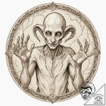 A sketch of the creature from pan’s labyrinth… – tattoo sketch (№1751888658_0, 07.07.2025 11:44) — tattoovalue.net