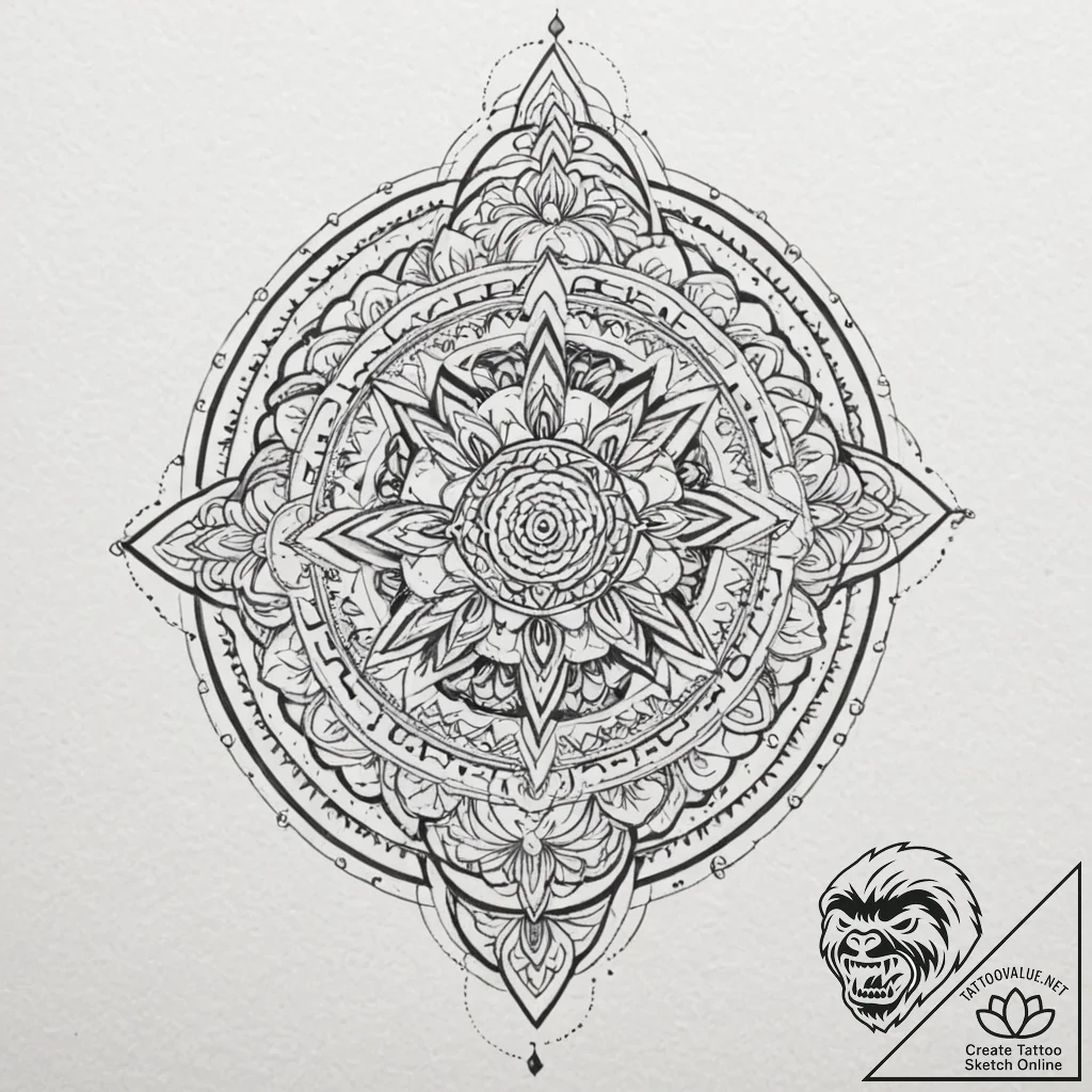A neo-traditional tattoo of a mг»makil (oliph... - tattoo sketch (№1751900063_0, 07.07.2025 14:54) — tattoovalue.net