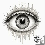A dotwork tattoo design of the voight-kampff… – tattoo sketch (№1751901012_0, 07.07.2025 15:10) — tattoovalue.net