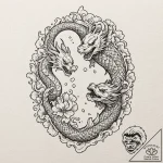 A watercolor sketch of the main characters fr… – tattoo sketch (№1751901796_0, 07.07.2025 15:23) — tattoovalue.net