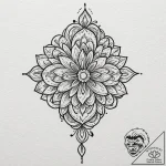 Indian, tattoo sketch design, subtle drop sha… – tattoo sketch (№1751903290_0, 07.07.2025 15:48) — tattoovalue.net