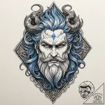 A neo-traditional portrait of hades from herc… – tattoo sketch (№1751903367_0, 07.07.2025 15:49) — tattoovalue.net