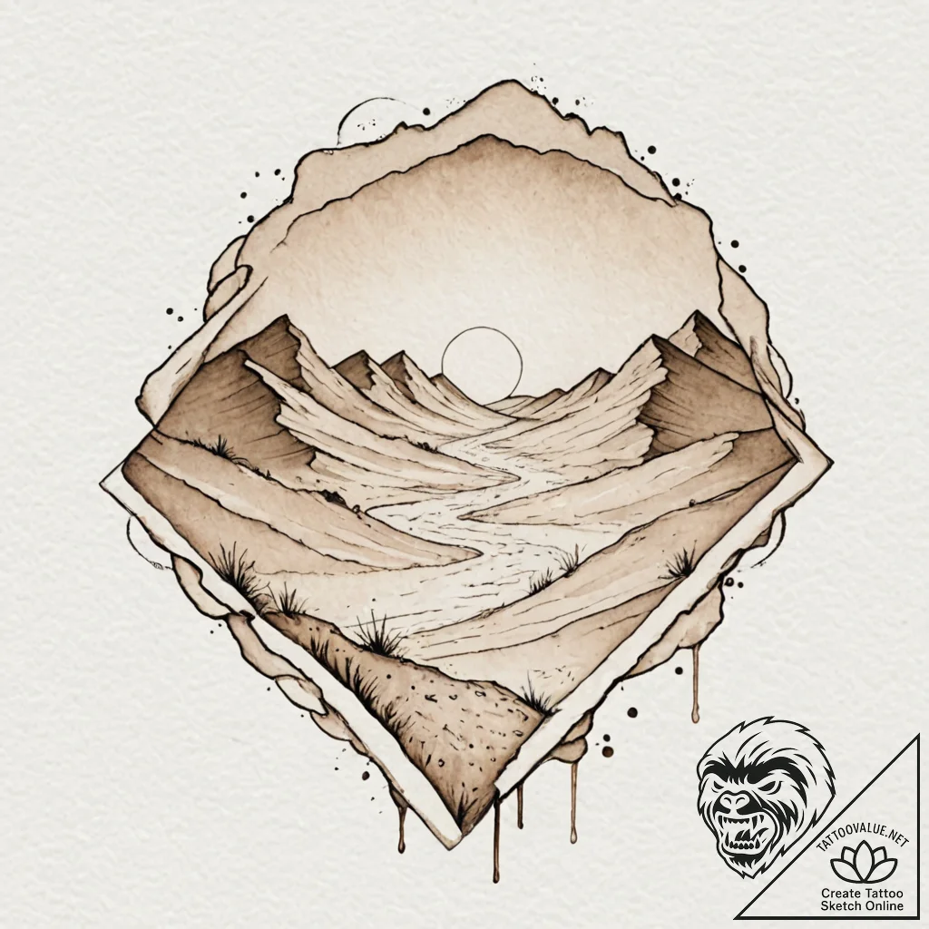 рґсћрѕр° (dune) - 20 рїсђрѕрјрїс‚рѕрі, ink il... - tattoo sketch (№1751904116_0, 07.07.2025 16:01) — tattoovalue.net