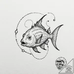 Deep-sea anglerfish, tattoo flash sheet desig… – tattoo sketch (№1751904198_0, 07.07.2025 16:03) — tattoovalue.net