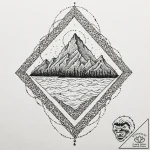 Sea, tattoo line art, black and white sketch,… – tattoo sketch (№1751905015_0, 07.07.2025 16:16) — tattoovalue.net