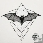 The bat-signal, concept art for tattoo, linew… – tattoo sketch (№1751905094_0, 07.07.2025 16:18) — tattoovalue.net