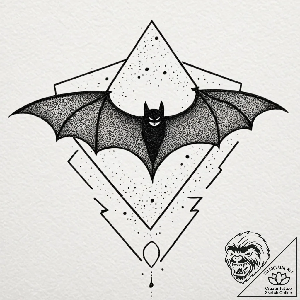 The bat-signal, concept art for tattoo, linew... - tattoo sketch (№1751905094_0, 07.07.2025 16:18) — tattoovalue.net