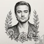 A graphic novel style portrait of cliff booth… – tattoo sketch (№1751906443_0, 07.07.2025 16:40) — tattoovalue.net