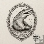 Alligator, tattoo flash sheet design, profess… – tattoo sketch (№1751906876_0, 07.07.2025 16:47) — tattoovalue.net