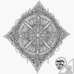 A shattered geometric shape, ink illustration… – tattoo sketch (№1751909266_0, 07.07.2025 17:27) — tattoovalue.net