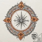 Orange, tattoo flash sheet design, highly det… – tattoo sketch (№1751910041_0, 07.07.2025 17:40) — tattoovalue.net