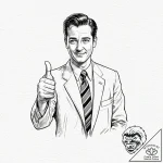 A minimalist tattoo of the “agent cooper’s th… – tattoo sketch (№1751910558_0, 07.07.2025 17:49) — tattoovalue.net
