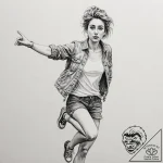 A neo-traditional portrait of the main charac… – tattoo sketch (№1751911581_0, 07.07.2025 18:06) — tattoovalue.net