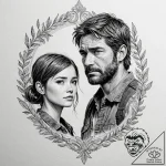 A neo-traditional portrait of the main charac… – tattoo sketch (№1751911750_0, 07.07.2025 18:09) — tattoovalue.net