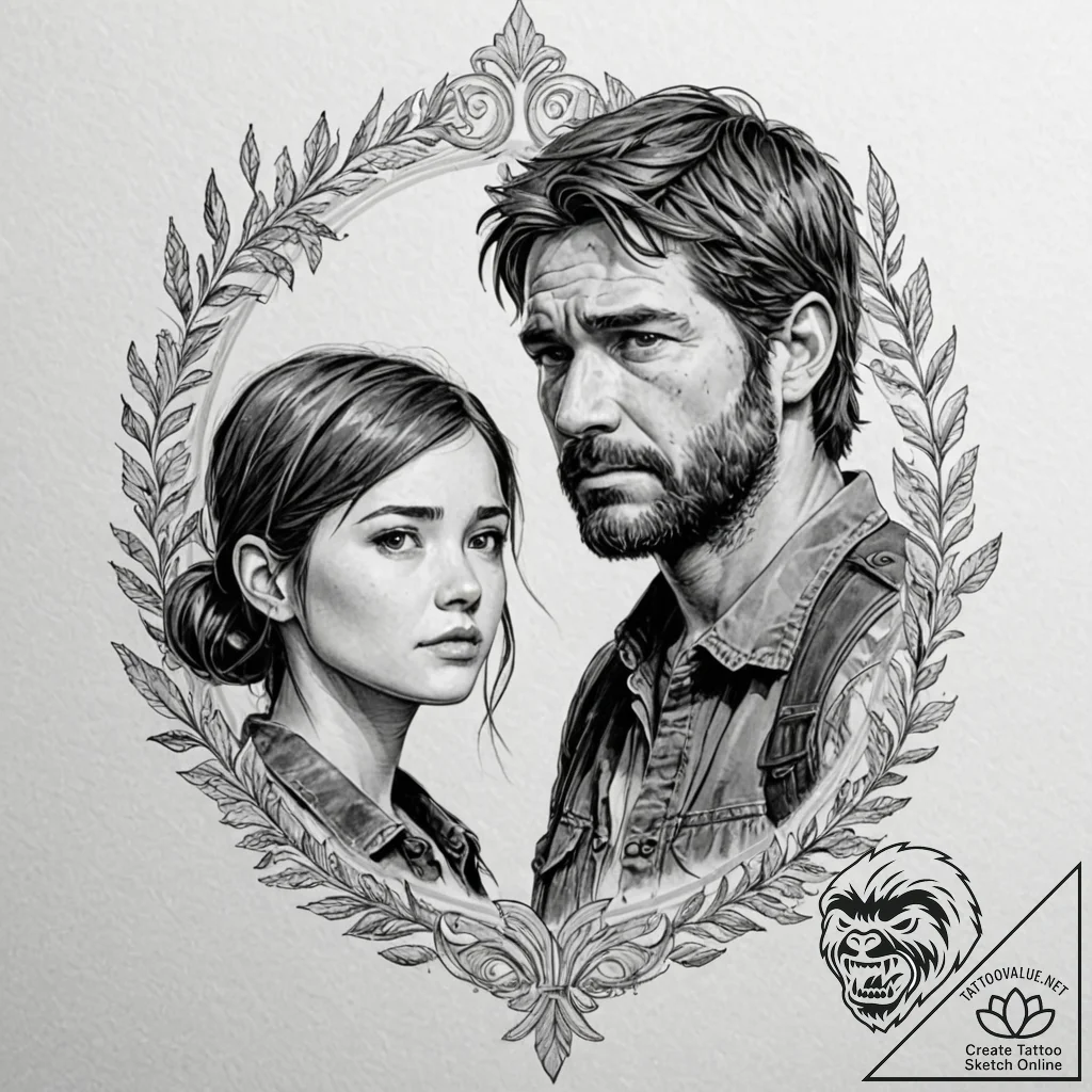 A neo-traditional portrait of the main charac... - tattoo sketch (№1751911750_0, 07.07.2025 18:09) — tattoovalue.net