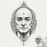 A watercolor sketch of colonel kurtz’s face e… – tattoo sketch (№1751911920_0, 07.07.2025 18:12) — tattoovalue.net