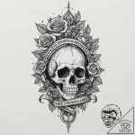 A trash polka tattoo of the “boat” scene from… – tattoo sketch (№1751912523_0, 07.07.2025 18:22) — tattoovalue.net