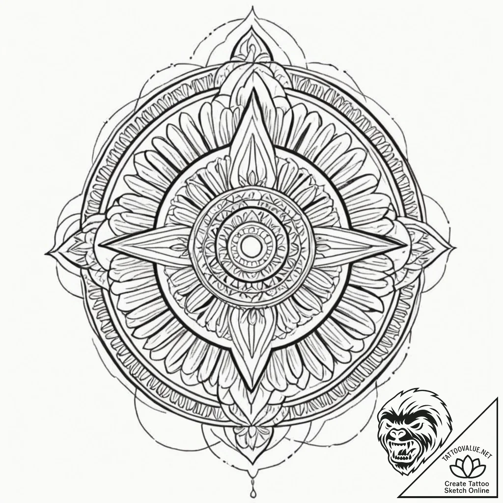 Egyptian sarcophagus, tattoo line art, geomet... - tattoo sketch (№1751912689_0, 07.07.2025 18:24) — tattoovalue.net