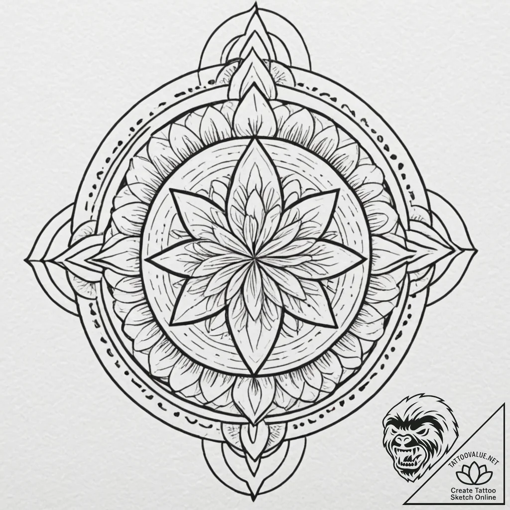 Linework tattoo of the resistance symbol., ta... - tattoo sketch (№1751912772_0, 07.07.2025 18:26) — tattoovalue.net