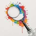 A magnifying glass focusing on a tiny detail,… – tattoo sketch (№1751912859_0, 07.07.2025 18:27) — tattoovalue.net