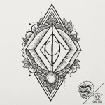 A linework tattoo of the capsule corp logo,,… – tattoo sketch (№1751913446_0, 07.07.2025 18:37) — tattoovalue.net