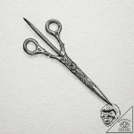 A minimalist tattoo of a single golden scisso… – tattoo sketch (№1751913699_0, 07.07.2025 18:41) — tattoovalue.net