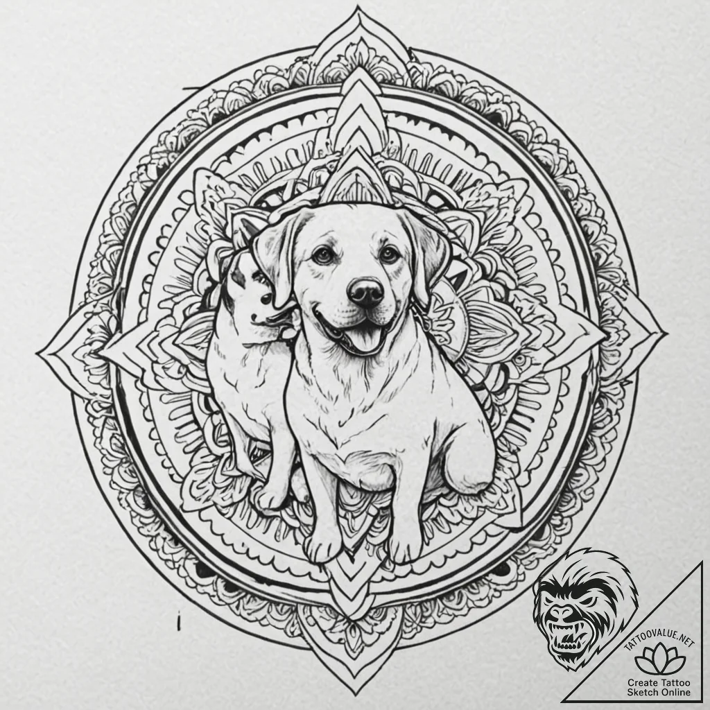 A sketch of the main characters from amores p... - tattoo sketch (№1751913783_0, 07.07.2025 18:43) — tattoovalue.net