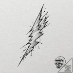 A minimalist tattoo of harry’s lightning bolt… – tattoo sketch (№1751913866_0, 07.07.2025 18:44) — tattoovalue.net