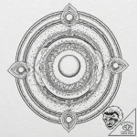 Saturn (planet), artistic tattoo sketch, high… – tattoo sketch (№1751914120_0, 07.07.2025 18:48) — tattoovalue.net