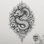 A neo-traditional tattoo of the leaf of lгіri… – tattoo sketch (№1751916229_0, 07.07.2025 19:23) — tattoovalue.net