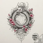 Target, artistic tattoo sketch, vibrant color… – tattoo sketch (№1751916564_0, 07.07.2025 19:29) — tattoovalue.net