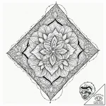 Rhombus, tattoo drawing outline, sepia tone s… – tattoo sketch (№1751917064_0, 07.07.2025 19:37) — tattoovalue.net