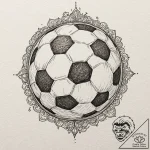 Soccer ball, tattoo sketch design, subtle dro… – tattoo sketch (№1751917233_0, 07.07.2025 19:40) — tattoovalue.net
