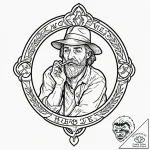 A hobo sign/symbol, ink illustration for tatt… – tattoo sketch (№1751918077_0, 07.07.2025 19:54) — tattoovalue.net