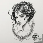 A graphic tattoo of the phrase “no fate but w… – tattoo sketch (№1751918417_0, 07.07.2025 20:00) — tattoovalue.net