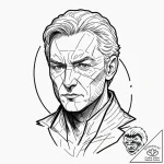 A trash polka portrait of magneto, controllin… – tattoo sketch (№1751918671_0, 07.07.2025 20:04) — tattoovalue.net