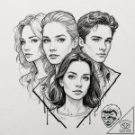 A graphic novel portrait of the main characte… – tattoo sketch (№1751918755_0, 07.07.2025 20:05) — tattoovalue.net