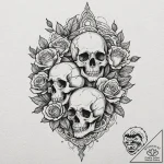 Chimera, concept art for tattoo, muted color… – tattoo sketch (№1751918933_0, 07.07.2025 20:08) — tattoovalue.net