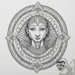 A sketch of a sphinx, posing a riddle., tatto… – tattoo sketch (№1751922758_0, 07.07.2025 21:12) — tattoovalue.net