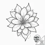Jasmine, tattoo drawing outline, clean lines,… – tattoo sketch (№1751923180_0, 07.07.2025 21:19) — tattoovalue.net