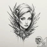 рѕсѓс‚р°р»сњрѕр°сџ рєр»р°сѓсѓрёрєр° sci-fi:,… – tattoo sketch (№1751923784_0, 07.07.2025 21:29) — tattoovalue.net