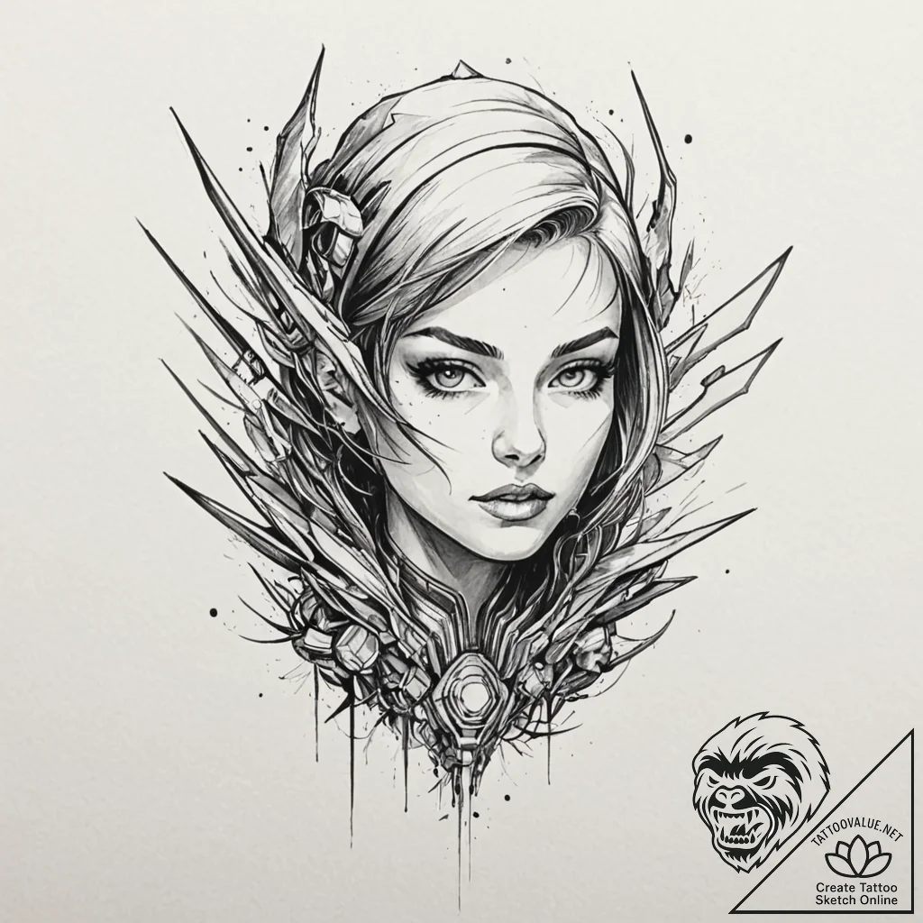 рѕсѓс‚р°р»сњрѕр°сџ рєр»р°сѓсѓрёрєр° sci-fi:,... - tattoo sketch (№1751923784_0, 07.07.2025 21:29) — tattoovalue.net