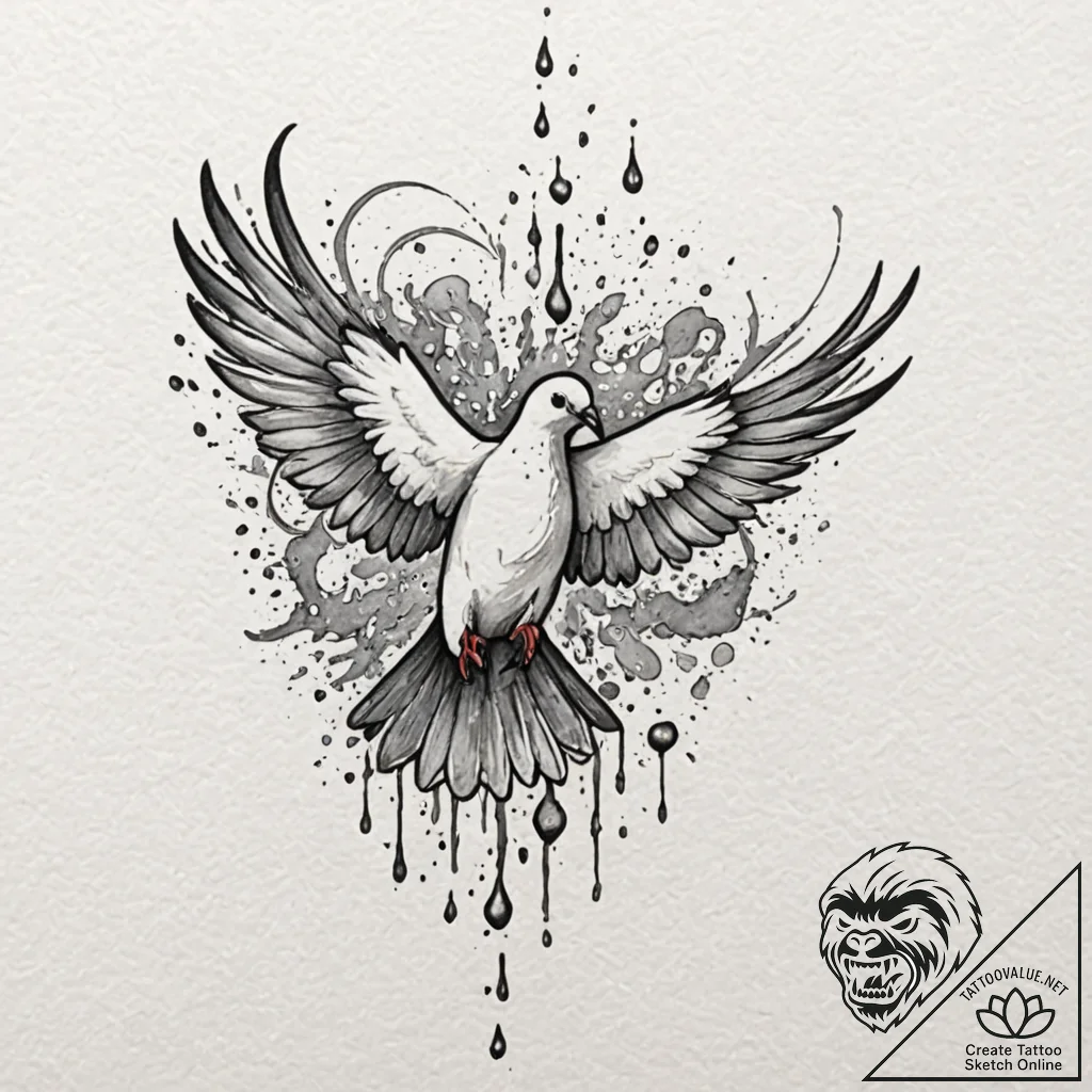 Neo-traditional tattoo of the glowing "tears... - tattoo sketch (№1751924123_0, 07.07.2025 21:35) — tattoovalue.net
